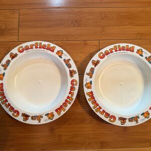 Vintage Garfield Plastic Plates by Deka